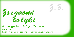 zsigmond bolyki business card